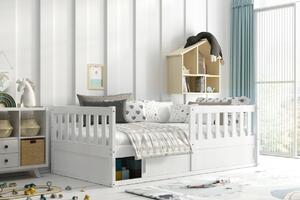 MAXMAX Detská posteľ s úložným priestorom SMART 160x80 cm - biela