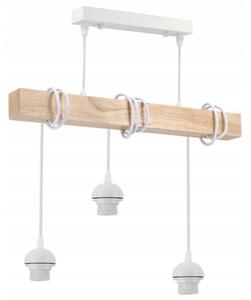 BERGE LED stropné svietidlo, 3xE27, loft, nastaviteľné, s tienidlami - biele