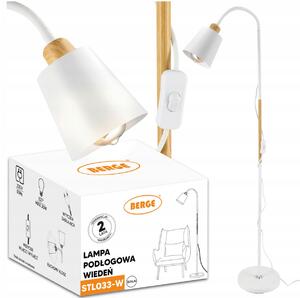 BERGE LED stojacia lampa 1xE27 150cm biela