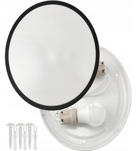 ECOLIGHT Okrúhly LED stropný panel - 2xE27 - čierny
