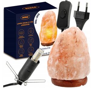 BERGE Soľná lampa 2-3kg - Ionizátor / nočná lampa