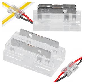 BERGE Univerzálny konektor pre COB SMD LED pásik 8mm, hranatý - zacvakávací
