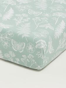 Sinsay - Bavlnené posteľné prestieradlo s gumičkou - mätová zelená