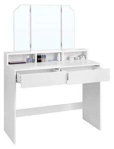 Toaletný stolík Galera (biela, 100x142x40 cm)