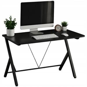 Loftový počítačový stôl moderný čierny karbón 100 cm