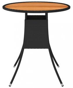 Záhradný jedálenský stôl Ø 70 cm čierny Dekorhome