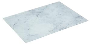 Doska na krájanie Glass Marble, biela, 40x30 cm