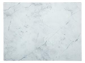 Doska na krájanie Glass Marble, biela, 40x30 cm
