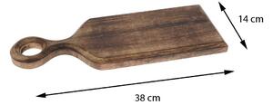 Excellent Houseware Doska na krájanie Dark Mango, mangové drevo, 38x14 cm