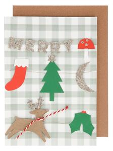 Vianočné prianie Merry Christmas - Meri Meri