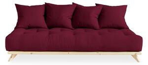 Červená Variabilná pohovka Senza – Clear lacquered/Bordeaux 85 × 200 × 90 cm KARUP DESIGN