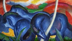 Marc, Franz - Umelecká tlač Big blue horses, (40 x 22.5 cm)