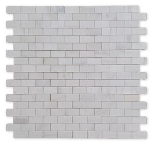 ALFIstyle Kamenná mozaika z mramoru, Brick milky white, 30 x 30 x 0,9 cm, NH210