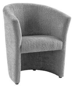 KONDELA Klubové kreslo, sivá látka Coral, CUBA