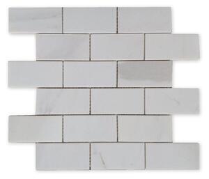 ALFIstyle Kamenná mozaika z mramoru, Brick milky white, 30 x 30 x 0,9 cm, NH210