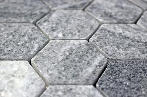ALFIstyle Kamenná mozaika z mramoru, Hexagon silver grey, 30,7 x 30,5 x 0,9 cm, NH205