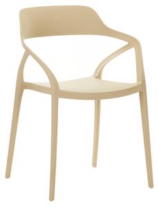 KONDELA Stohovateľná stolička, sivohnedá Taupe, ALFIO