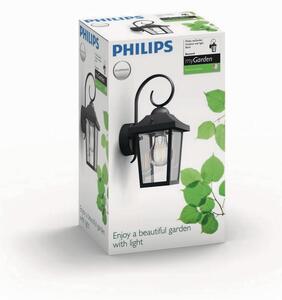 Philips 17236/30/PN Buzzard Vonkajšie nástenné svietidlo 29 cm, čierna