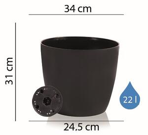 ALFIstyle Dekoratívny hrantík priemer 34 cm, čierny