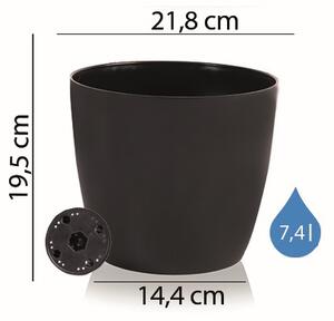 ALFIstyle Dekoratívny hrantík priemer 21,8 cm, čierny