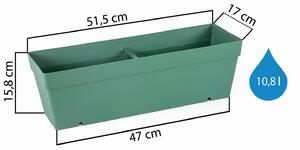 ALFIstyle Balkónový hrantík, šírka 51,5cm, zelený
