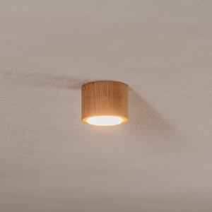 Envostar Ernest Downlight GX53 z dreva, okrúhly, Svetlé drevo, Obývacia izba / jedáleň, Drevo, Stropné svetlo