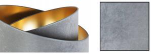 Závesné svietidlo Mediolan, 1x svetlošedé/zlaté textilné tienidlo
