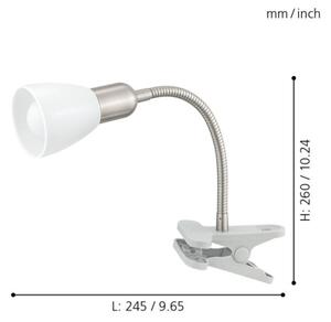Eglo 92932 - LED lampa s klipom DAKAR 3 1xE14/4W/230V
