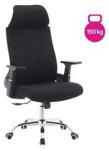 KONDELA Kancelárske kreslo, čierna/chróm, nosnosť 150 kg, HOLGER