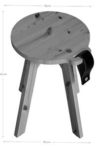 KARUP DESIGN Príručný stolík z borovicového dreva Country – White 40 × 40 × 45 cm