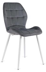 Jedálenská stolička Vidor Velvet, sivá / biela