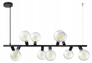 Luster na lanku 10xE27/20W/230V čierny