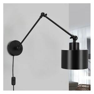 Nástenná lampa 1xE27/20W/230V čierna