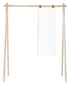 KARUP DESIGN Vešiak z borovicového dreva so zrkadlom Hongi Mirror – Clear lacquered 177 × 74 × 150 cm