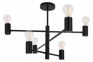 Luster na tyči 6xE27/20W/230V čierna
