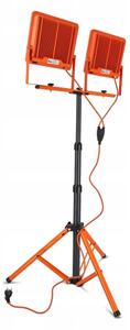 LED Reflektor so stojanom 2xLED/100W/230V 4500K IP65 oranžová
