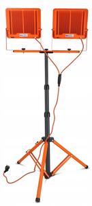 LED Reflektor so stojanom 2xLED/100W/230V 4500K IP65 oranžová