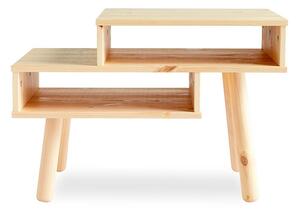 Béžový Konferenčný stolík z borovicového dreva Hako – Clear lacquered 40 × 65 × 45 cm KARUP DESIGN
