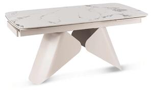 Jedálenský stôl Nabot, mramor / krémová
