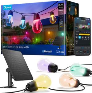 Govee - LED RGBICW Solárny reťazec 8xLED/6W/5V Wi-Fi Matter IP67
