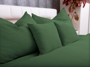 Biante Mušelínové posteľné obliečky Nature MSN-011 Lesná zelená Predĺžené 140x220 a 70x90 cm