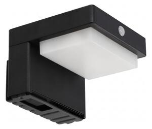 LED solárne nástenné svietidlo so senzorom LED/5W/3,7V 2000 mAh IP44 čierna
