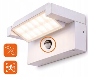 LED Vonkajšie nástenné svietidlo so senzorom LED/25W/230V IP54 biele