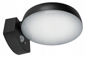 LED solárne nástenné svietidlo so senzorom LED/3W/3,7V 1800 mAh IP54 čierna