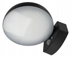 LED solárne nástenné svietidlo so senzorom LED/3W/3,7V 1800 mAh IP54 čierna