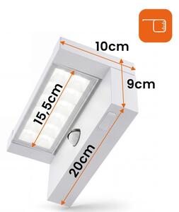 LED Vonkajšie nástenné svietidlo so senzorom LED/25W/230V IP54 biele