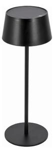 LED Stmievaná dotyková solárna lampa LED/3W/5V USB 1800 mAh IP44 čierna