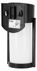 LED solárne nástenné svietidlo LED/3,7V 300 mAh IP44 čierne