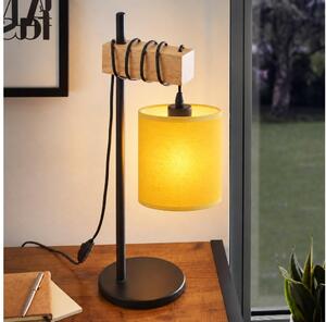 BRILAGI - Stolová lampa NUBILA 1xE27/40W/230V hnedá/čierna/žltá