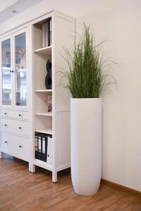 Kvetináč SOLERIO, sklolaminát, výška 100 cm, biely mat, outlet